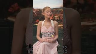 Ariana Grande’s REACTION after hearing Mac Miller’s name during WICKED interview #shorts #wicked