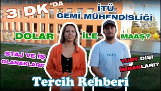 TERCİH REHBERİ: 3 DAKİKADA İTÜ GEMİ MÜHENDİSLİĞİ