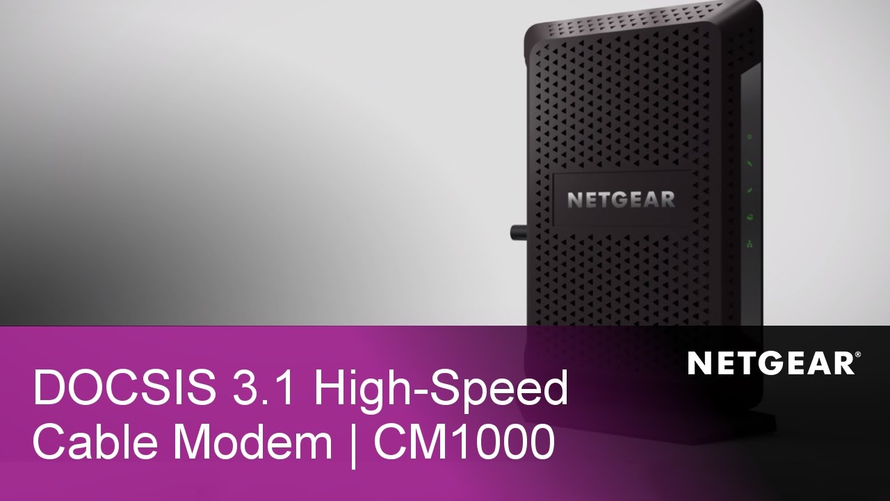 NETGEAR CM1000 Ultra High-Speed DOCSIS 3.1 Gigabit Cable Modem - YouTube