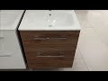 Купить Тумба с умывальником Geberit 501238001 Selnova Square 60 см темный орех 501.238.00.1 в Киеве vannaja.kiev.ua
