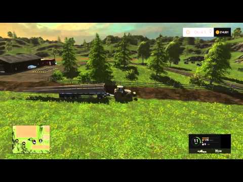 Farm sim 15, transporting logs/Unloading.