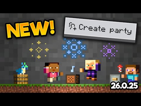 Minecraft 26.0: PARTY & Subtitles Are Here!
