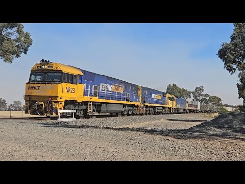 4PM6 PN up "Linfox Express" (NR23+NR72+G530), Perth to Melbourne, 1030, 22/12/24,  Glenorchy VIC