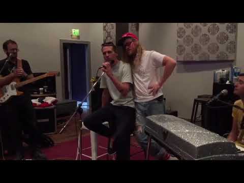 Allen Stone Tingsek Joey Dosik Theo Katzman. Rehearsal for St. Michelle Winery show. August 3 2017.