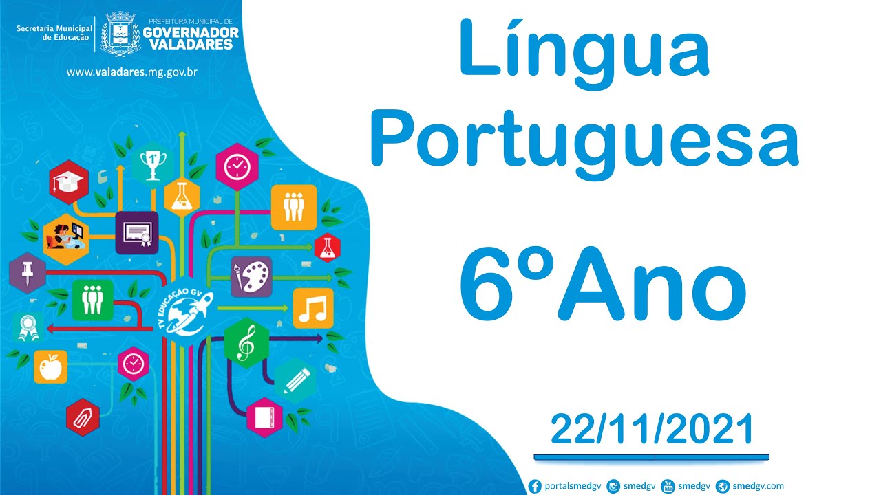 Compreensão e Interpretação de Texto - Língua Portuguesa   6º Ano - 22/11/2021