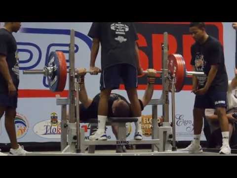 Dennis Cieri (USA) 3.att.: 222,5 kg - 2016 IPF World Men's RAW Bench Press Championships
