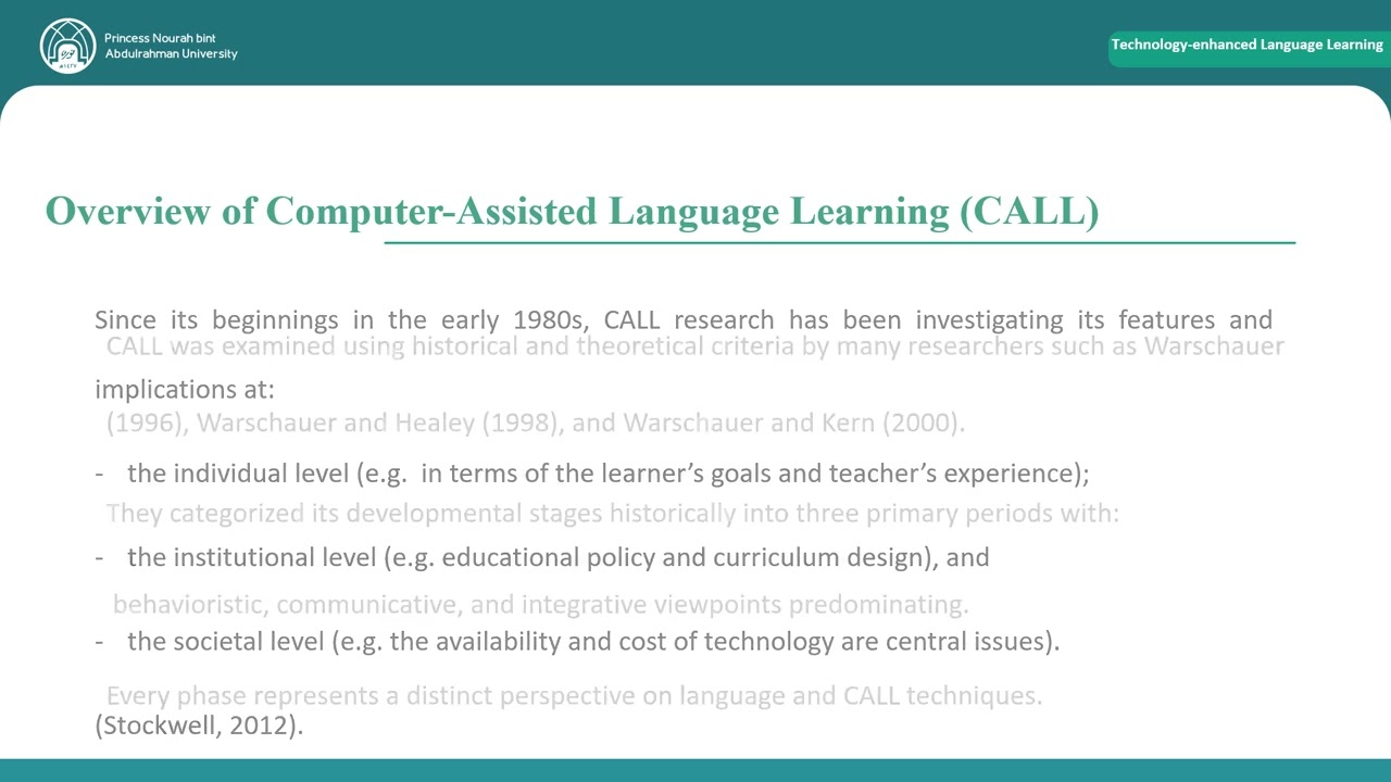 Technology enhanced Language Learning 1