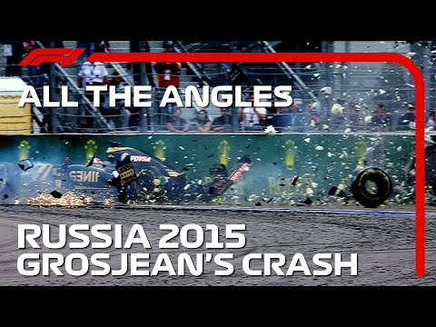 Romain Grosjean’s Monster Crash - All The Angles | 2015 Russian Grand Prix