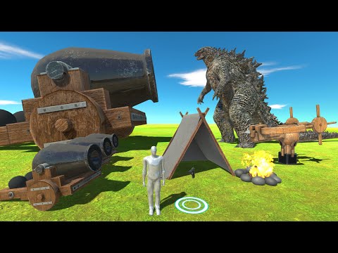 Build Barracks With Cannon - Animal Revolt Battle Simulator