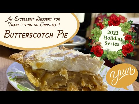 BUTTERSCOTCH PIE - This is so AMAZING! 😍 Perfect dessert for Thanksgiving or Christmas - Delicious!
