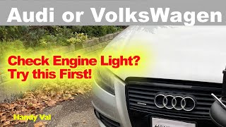 Audi Volkswagen Check Engine Light Code P0456 EVAP DIY Simple Fix - A3, A4, A6, Q3, Q5, Golf, Jetta