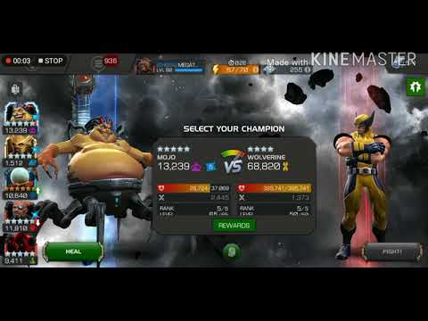 Rank5 ramped up MOJO god tire degen vs Rol Wolverine #MCOC