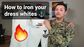 How to iron your Dress Whites/Blues without burning a hole through them 🤦‍♂️