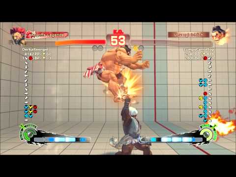 SSF4 AE Derkalteengel (Akuma) vs. Abyson, LumpyCarrottop, Jun2dGod, Teleq. Ranked Matches