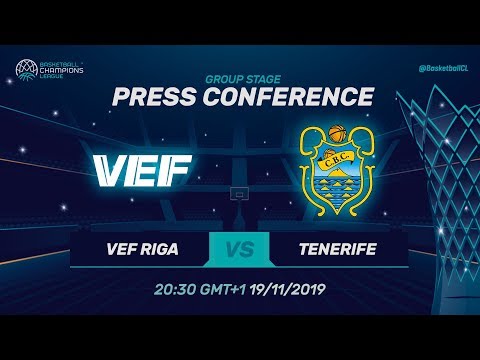 VEF Riga v Iberostar Tenerife - Press Conference - Basketball Champions League 2019-20