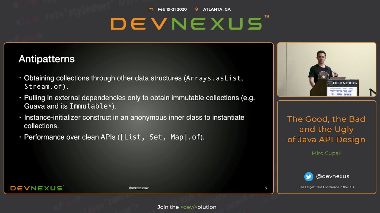 Devnexusv2020 The Good, the Bad and the Ugly of Java API Design   Miro Cupak