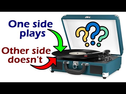 Vinyl record plays slow or only on one side? - How to fix!
