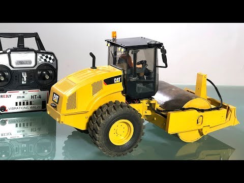 RC Conversion BRUDER CAT Street Roller - Function Test Video