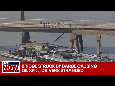 Gulf waterway closed after barge slams into bridge | LiveNOW from FOX