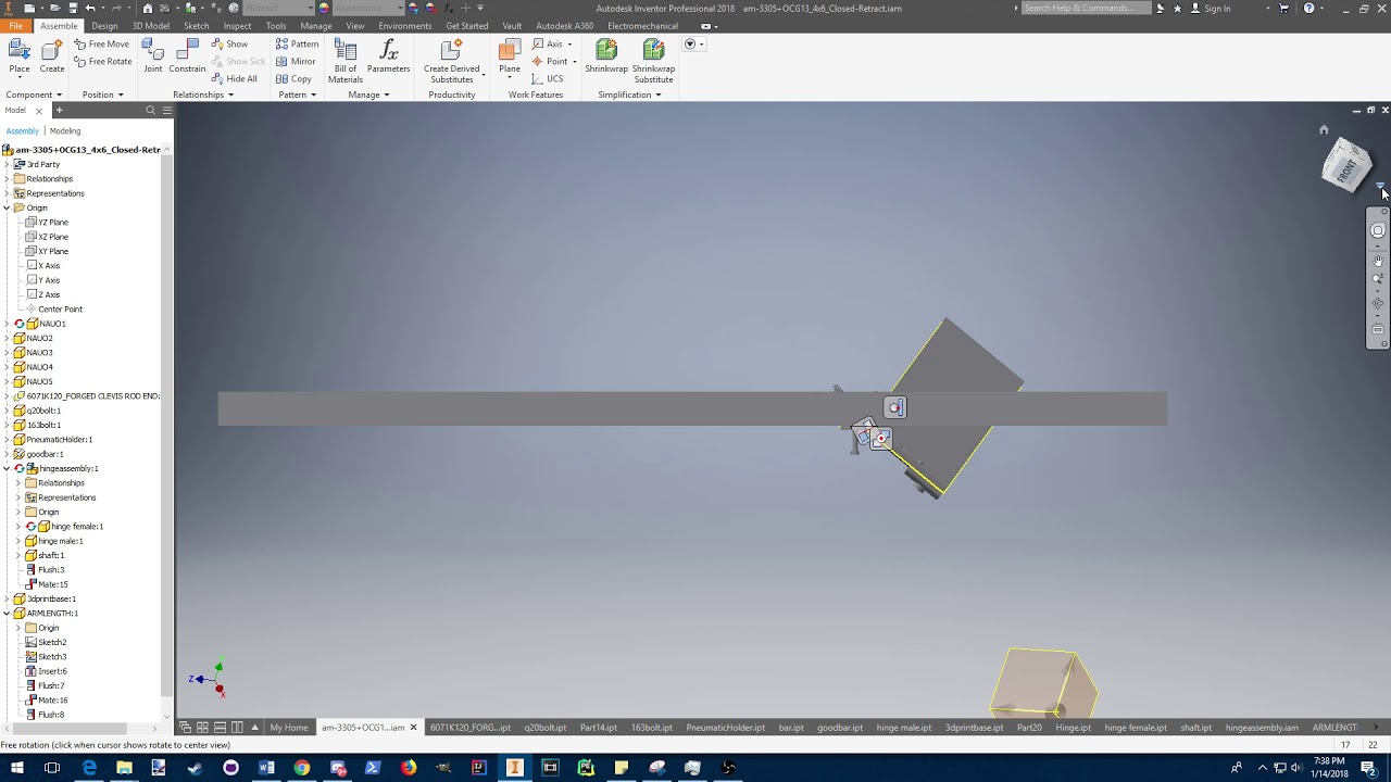 Set Home View Orientation - Autodesk Inventor 2018