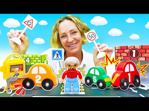 Tolle Spielzeugautos in Nicoles Kindergarten. Lehrreiche Videos für Kinder. 3 Folgen am Stück