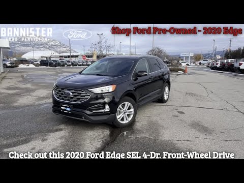 2020 Ford Edge SEL FWD in Black for sale at Bannister Ford Penticton in Penticton, BC