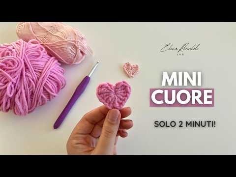 Crea un Mini Cuore all'Uncinetto in 2 MINUTI | Tutorial SEMPLICE e VELOCE