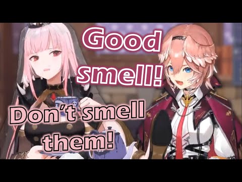 Lui likes the smell of Calli's feet