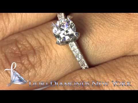 ER-0087 - 2.12 Carat F-VS2 Certified Natural Round Diamond Engagement Ring 18k White Gold