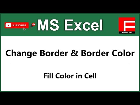 How to change Border and Border color in excel | How to fill color in ms excel cell