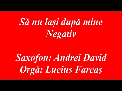 NEGATIV - SA NU LASI DUPA MINE