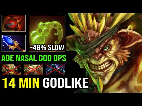 WTF -48% AoE Slow Tank Carry Bristleback | 14Min Godlike with Full Aghanim Effect EZ GG Dota 2