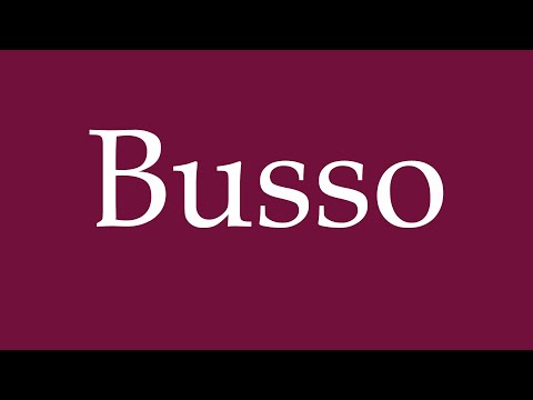 How to Pronounce ''Busso'' Correctly in German