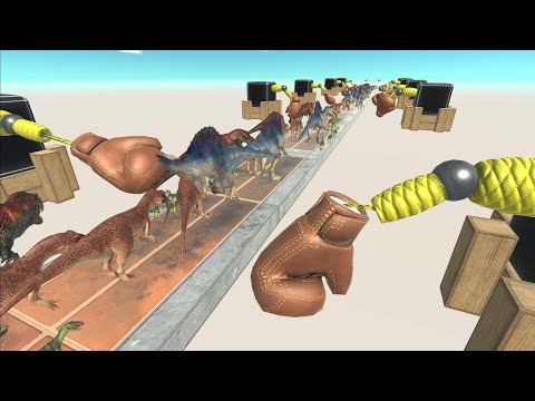 The Boxing Glove Push everything down the cliff - Animal Revolt Battle Simulator