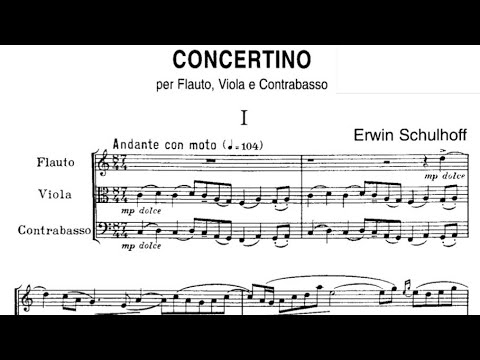 Erwin Schulhoff - Concertino for Flute, Viola and Double Bass (1925)