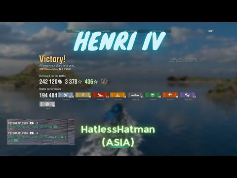 {Replay | 12.8}Tier 10 CA MN Henri IV by HatlessHatman(ASIA) - Only cruisers & battleships here!