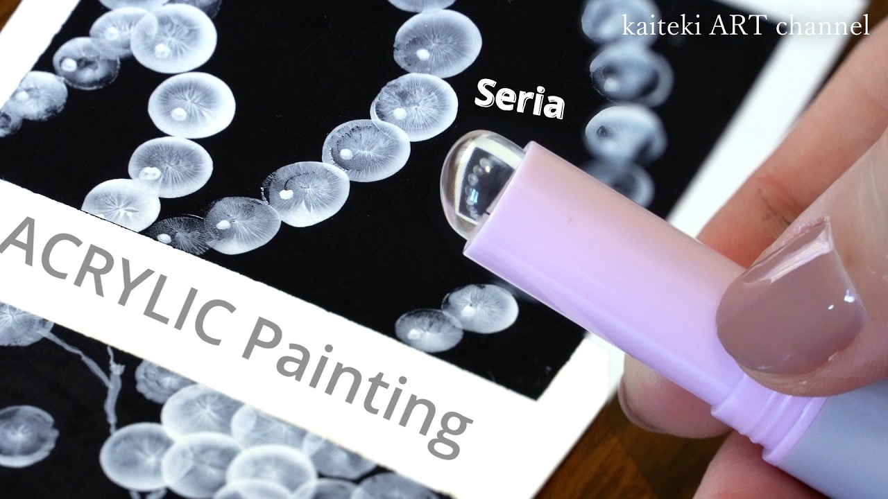 セリアのぷにぷにブラシをアクリル画に使ったら…　Trying Out a Silicone Lip Brush for Acrylic Painting