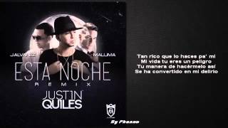 Esta Noche Remix  Letra    Justin Quiles Ft  J Alvarez &amp; Maluma