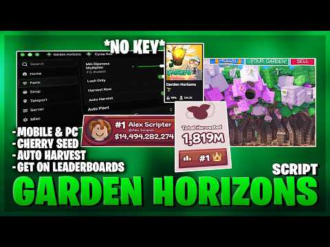 [🍒 NEW] Garden Horizons Script – NO KEY | DUPE | AUTO HARVEST | AUTO SELL | AUTO PLAY | AUTOFARM