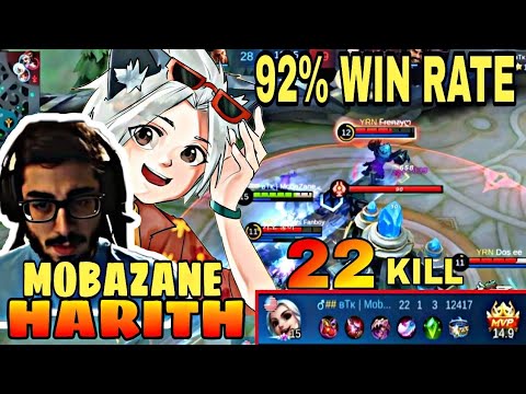 92% WIN RATE HARITH GAMEPLAY~ BY BTK~MOBAZANE, MLBB