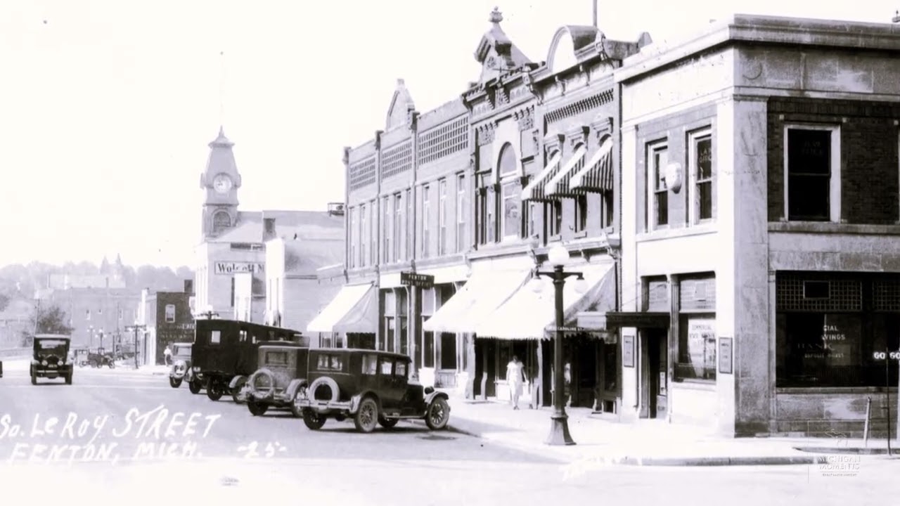 Historic industrial scene representing Fenton, Michigan