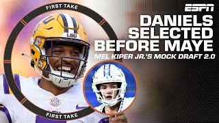 Mel Kiper Jr. explains drafting Jayden Daniels before Drake Maye on his Mock Draft 2.0 | First Take