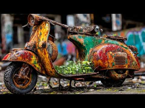 Full Restoration Vespa Scooter 1979s | Restored Abandoned Vespa Scooter