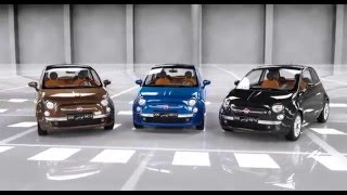 Fiat 500 Black Blue Brown