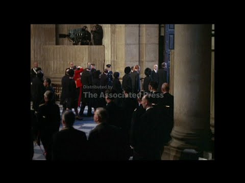 THE STATE FUNERAL OF SIR WINSTON CHURCHILL  - COLOUR - NO SOUND