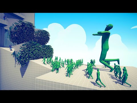 100x ZOMBIES + GIANT ZOMBIE vs 4x EVERY GODS - Totally Accurate Battle Simulator TABS