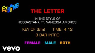 Hoobastank ft. Vanessa Amorosi - The Letter (Karaoke EZ Sing)