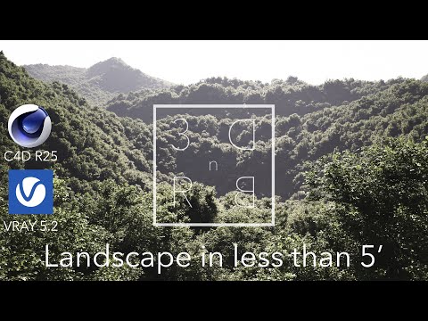 Landscape in less than 5 minutes | C4D + Vray5.2