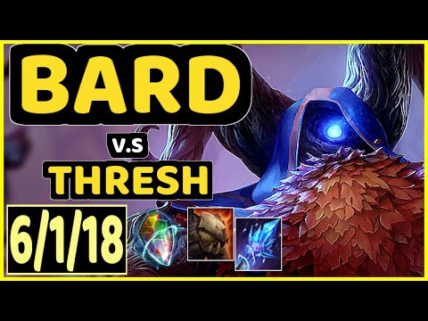 KASING (BARD) vs THRESH - 6/1/18 KDA BOTTOM SUPPORT CHALLENGER GAMEPLAY - EUW