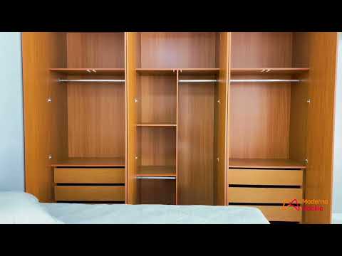 Video thumbnail of Guarda Roupa Casal Coliseu Gold MDF 6 Portas e 6 Gavetas com Pés Modera Mobília